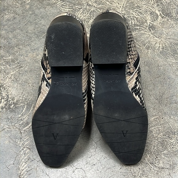 Aquatalia snake boots, beige, and black made in Italy - Picture 5 of 8